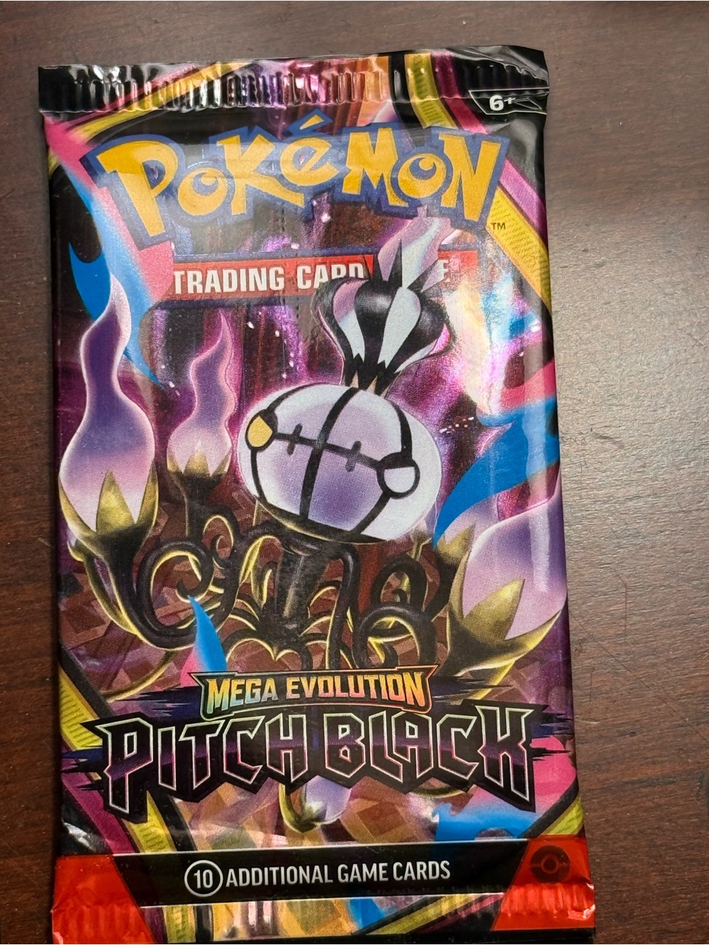 Pokemon Mega Evolution Pitch Black Booster Pack - Purple, Blue, Gold